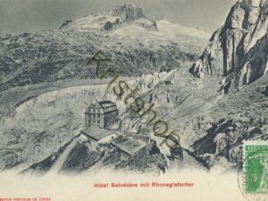 Hôtel Belvédères mit Rhonegletscher - 1909 [KRST008-7771