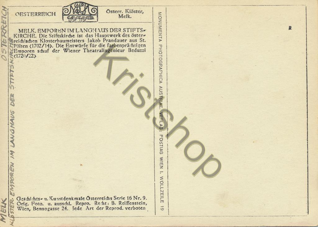 KRST009-0643_1.jpg Melk - Emporen im Langhaus der Stiftkirche - No.9 [009-0643 - Afbeelding 2