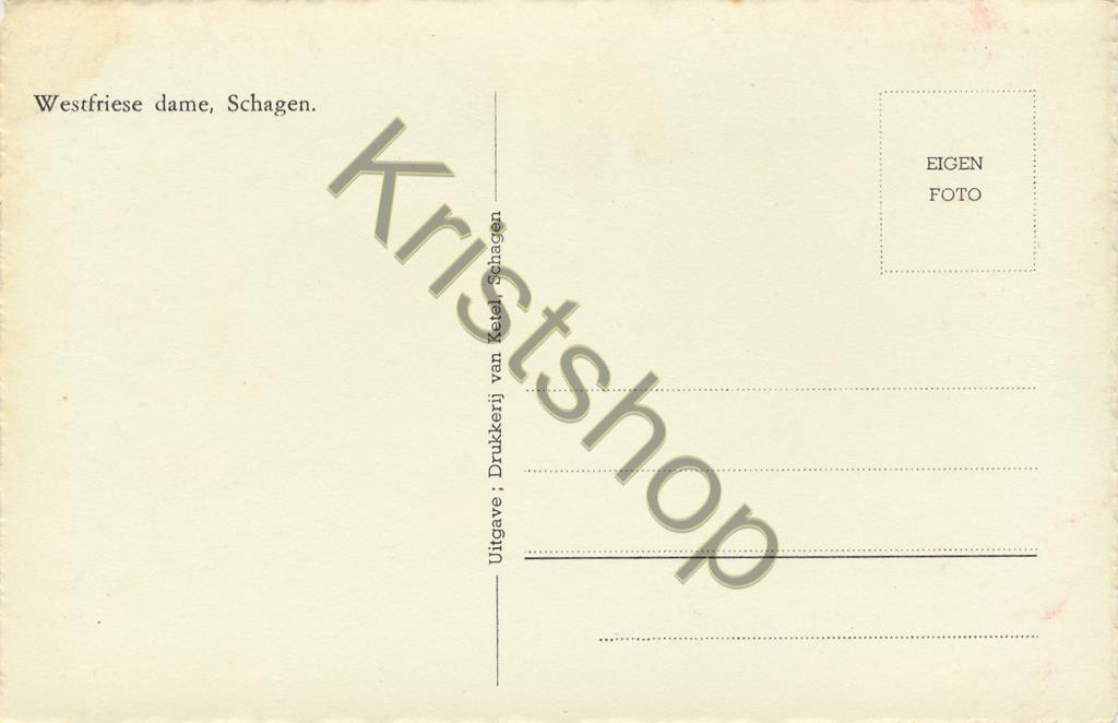 KRST009-0998_1.jpg Schagen - Westfriese dame - kl.formaat kl. [009-0998 - Afbeelding 2