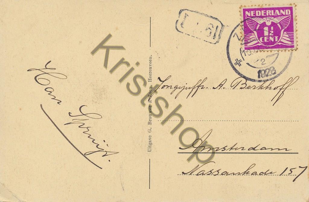 KRST009-1114_1.jpg Friesland - Leuk paartje in Friese klederdracht (folklore) [009-1114 - Afbeelding 2