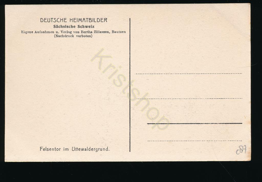 KRST009-1887_1.jpg Deutsche Heimatbilder - Felsentor im Uttewaldergrund [KRST009-1887 - Afbeelding 2