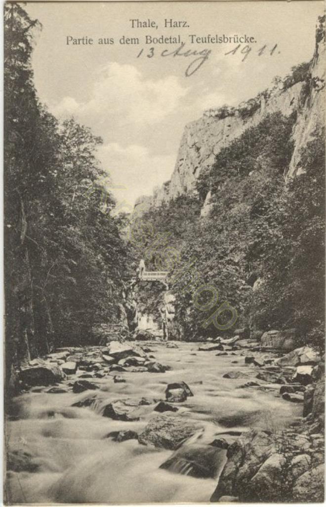 KRST009-1899_0.jpg Thale - Harz - Partie aus dem Bodetal - Teufelsbrücke [KRST009-1899