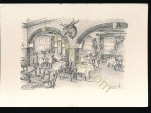 Amerongen - Rest. Het Rode Hert - pentekening [KRST009-2352