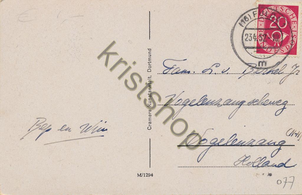 KRST009-3477_1.jpg Fulda - Schloß - Parkseite [009-3477 - Afbeelding 2