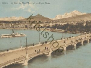 Genève - Le Pont du Mont-Blanc et les Eaux-Vives   [009-3810