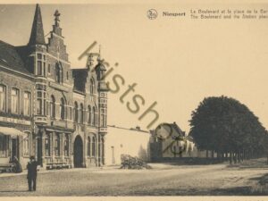 Nieuport - Le Boulevard et la place de la Gare   [009-4042