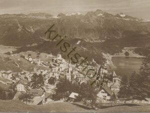 St, Moritz Dorf mit Piz Langguart   [009-4271