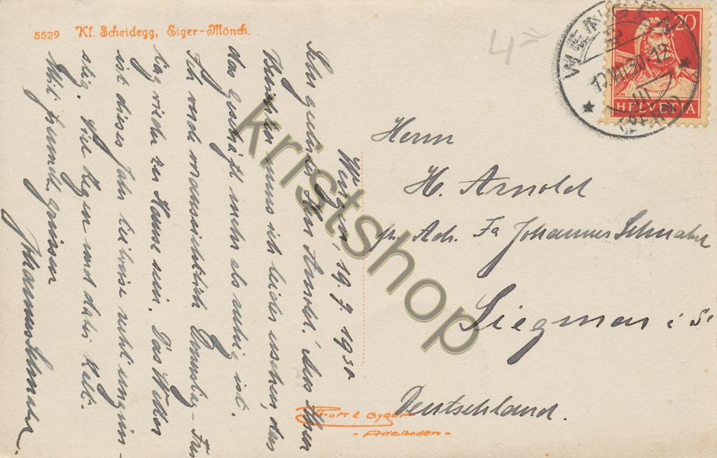KRST009-4275_1.jpg Kl, Scheidegg, Eiger - Mönch [009-4275 - Afbeelding 2