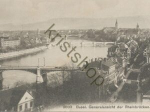 Basel - Generalansicht der Rheinbrücken   [009-4286