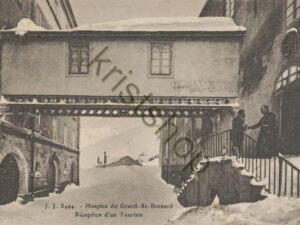 Hospice du Grand-St, Bernard - Réception d'un Touriste   [009-4396