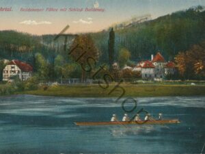 Ruhrtal - Baldeneyer - Fähre mit Schloß Baldeney [009-4722