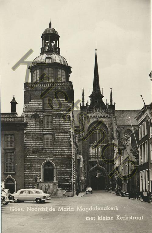 KRST009-5096_0.jpg Goes - Noordzijde Maria Magdalenakerk met Kleine Kerkstraat [009-5096