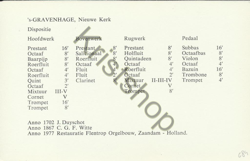 KRST009-5184_1.jpg Den Haag - Nieuwe Kerk - orgel - organ [009-5184 - Afbeelding 2