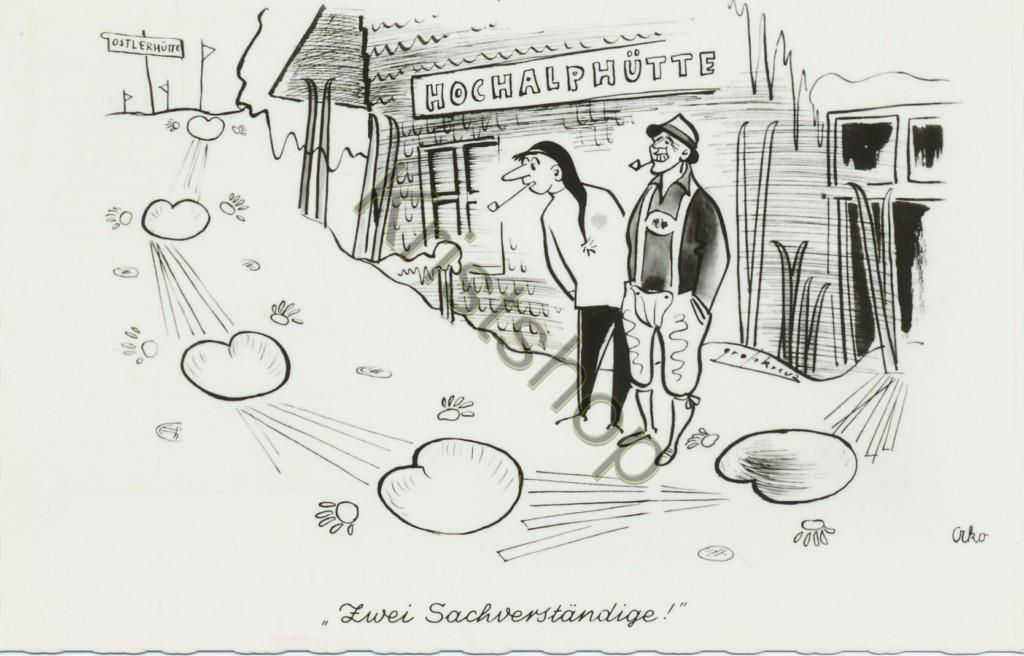KRST009-5217_0.jpg Ski Humor-Zwei Sachverständige! [009-5217