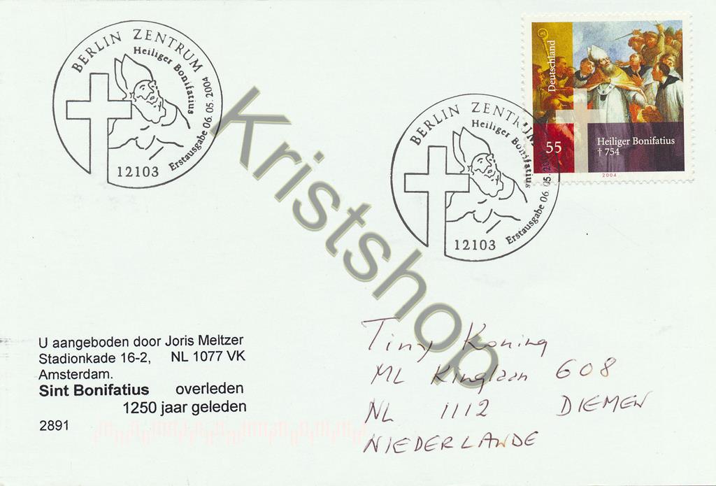 KRST009-6029_1.jpg Amsterdam - Sint BoniFatius - Stempel: Berlin Heiliger Bonifatius [009-6029 - Afbeelding 2