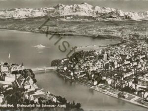 Konstanz / Bod. - Rheinausfluß mit Schweizer Alpen [009-6249