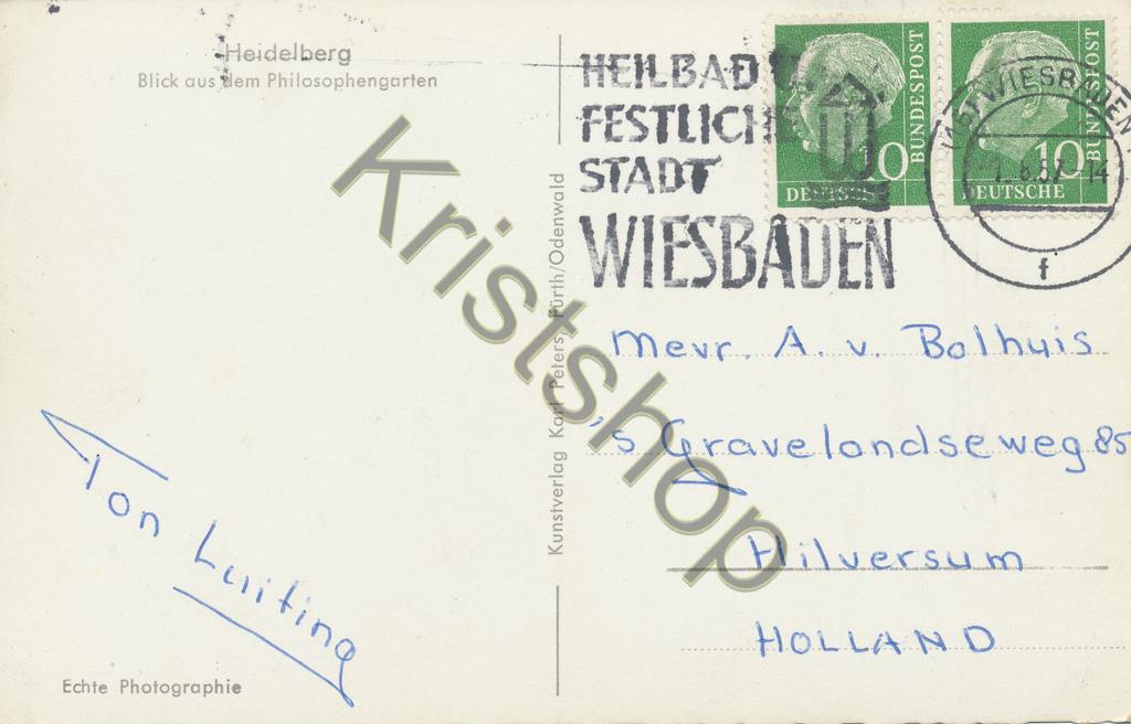 KRST009-6304_1.jpg Heidelberg - Blick aus dem Philosophengarten [009-6304 - Afbeelding 2