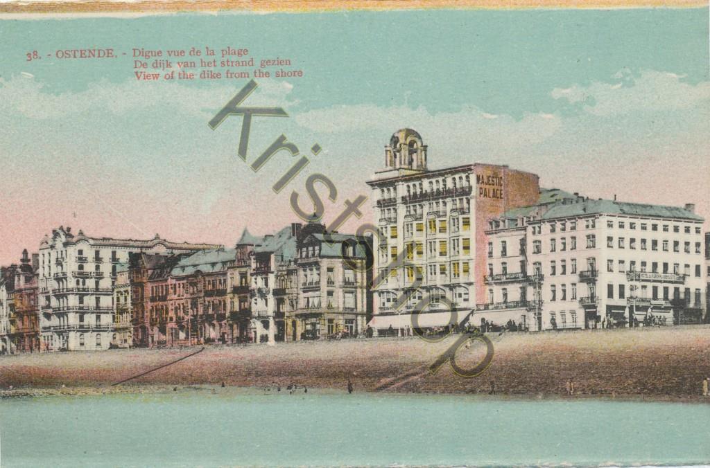 KRST009-6403_0.jpg Oostende - De Dijk van het strand gezien [009-6403