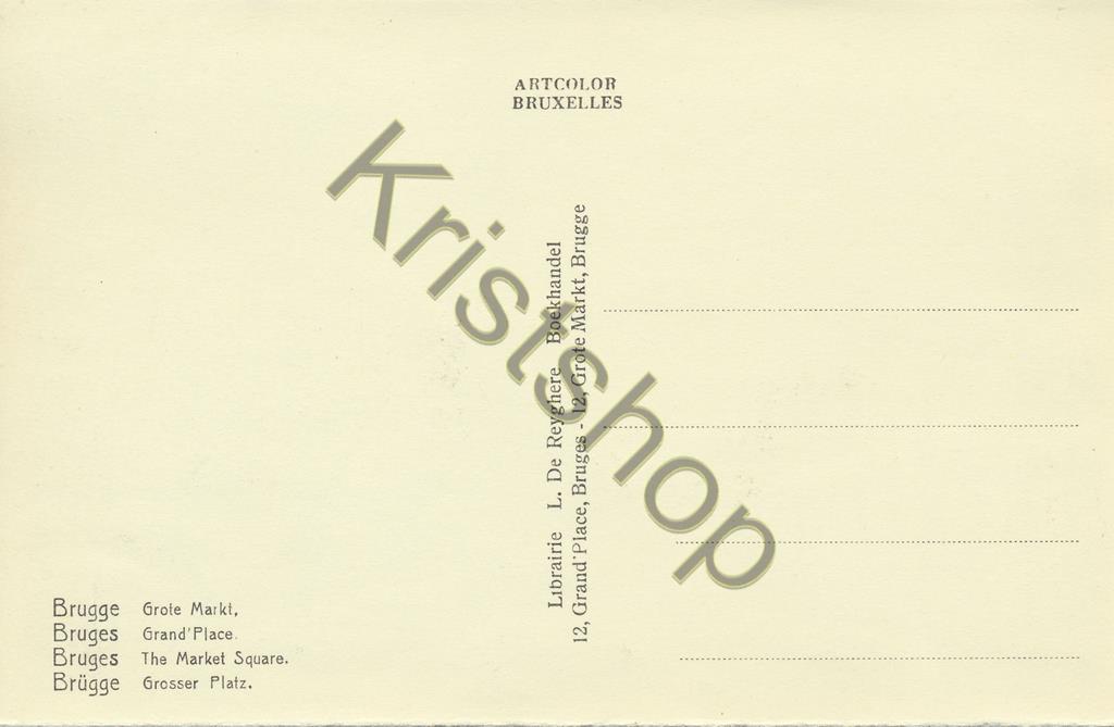 KRST009-7110_1.jpg Brugge - Grote Markt - veel oude auto's [009-7110 - Afbeelding 2