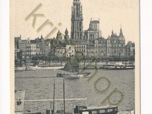 Antwerpen - Zicht op de Hoofdkerk over water [010-0331