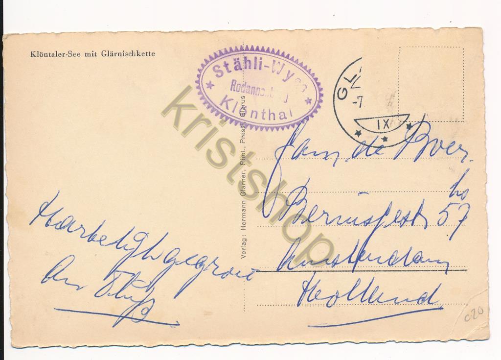KRST010-0620_1.jpg Klöntaler-See mit Glärnischkette [010-0620 - Afbeelding 2