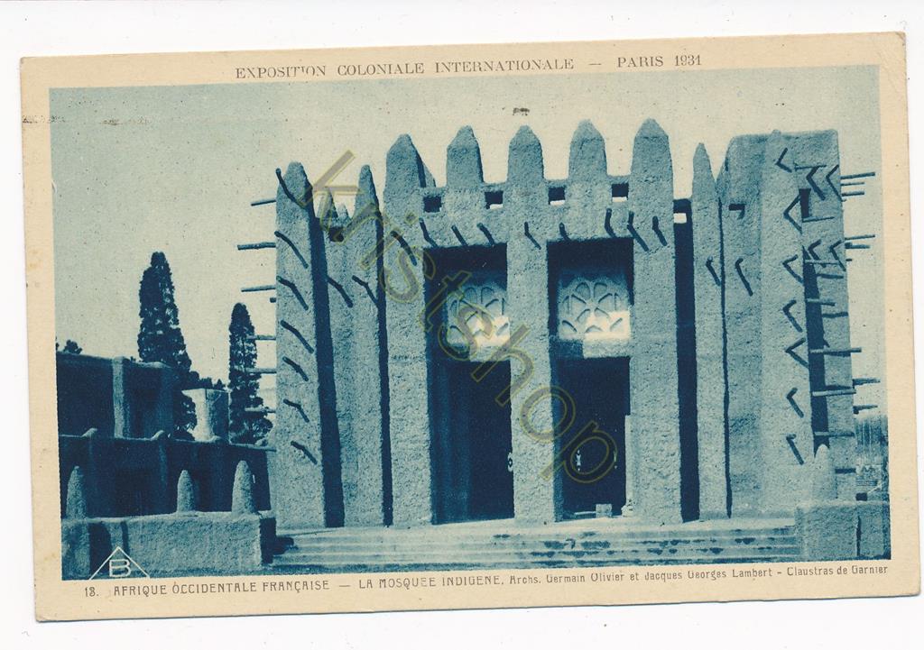 KRST010-1719_0.jpg Paris - Exposition - Afrique Occidentale Francaise-La Mosquee Indigene [010-1719