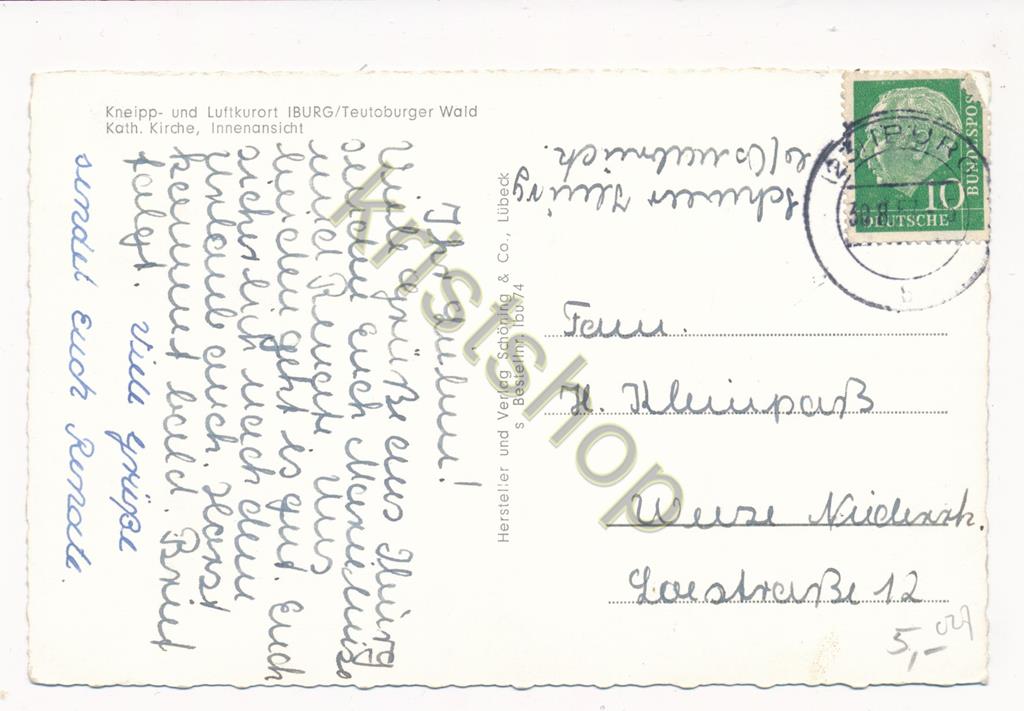 KRST010-1927_1.jpg Iburg/Teutoburger Wald - Kath Kirche [010-1927 - Afbeelding 2
