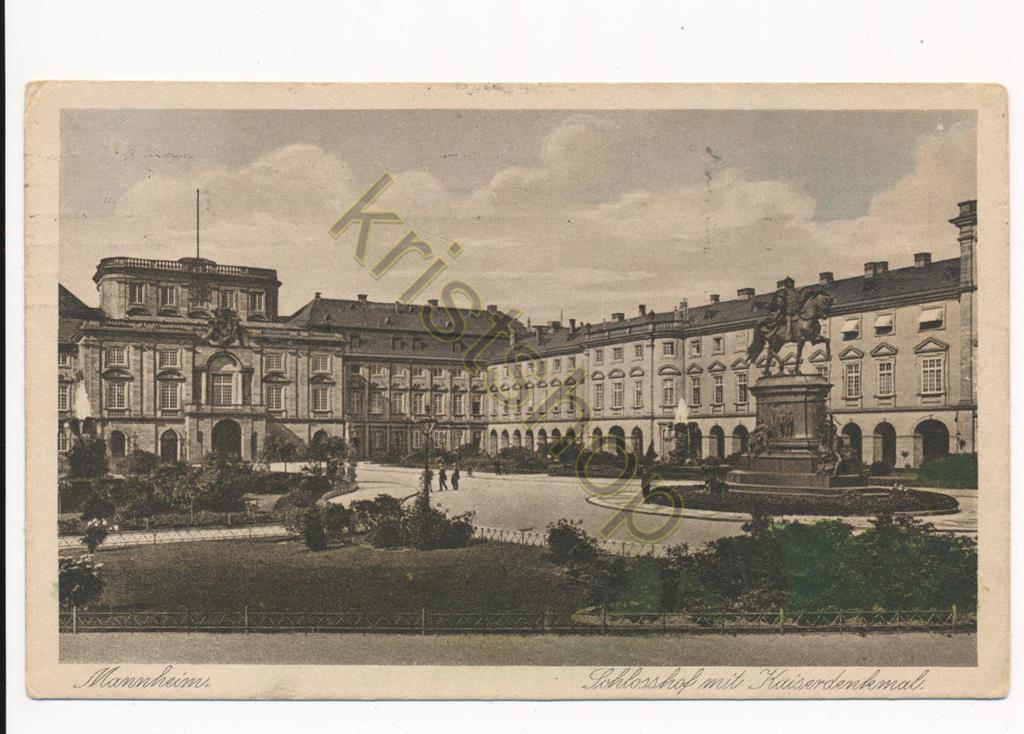 KRST010-1936_0.jpg Mannheim - Schlosshof mit Kaiserdenkmal [010-1936