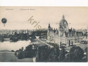 Hannover - Maschpark mit Rathaus - Luftballon [010-1956