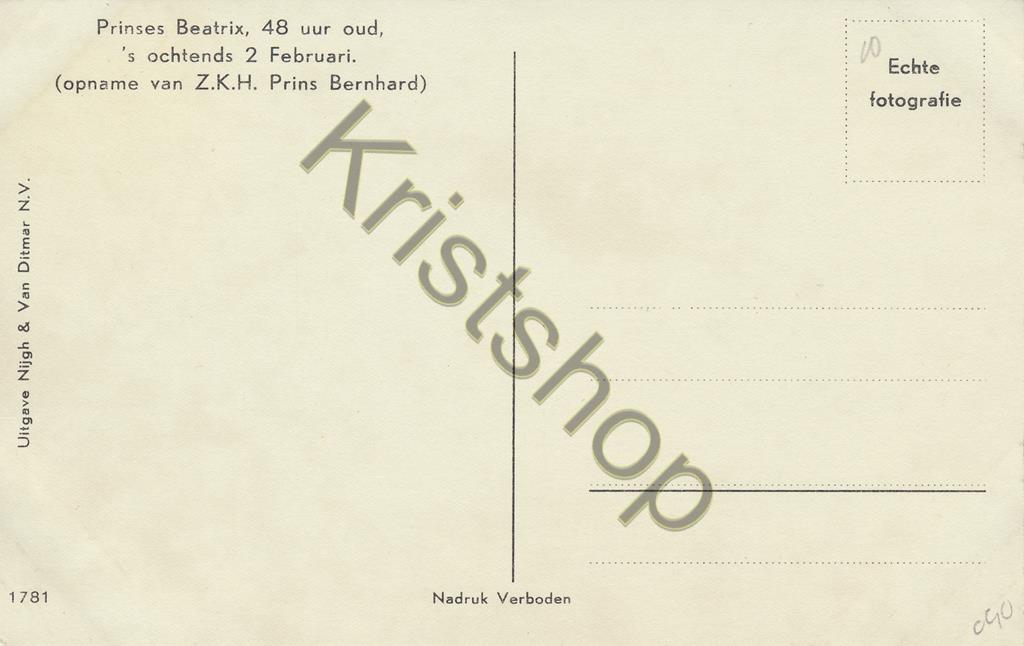 KRST010-2240_1.jpg Ned Kon familie Prinses Beatrix 48 uur oud [010-2240 - Afbeelding 2
