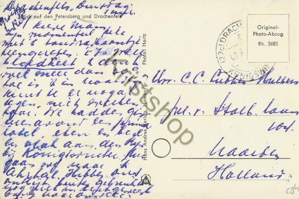 KRST010-2734_1.jpg Blick auf den Petersberg und Drachenfels [010-2734 - Afbeelding 2