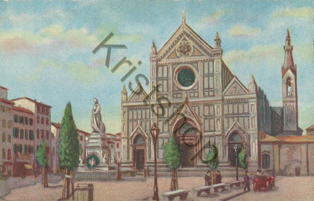 KRST010-4149_0.jpg Firenze - Chiesa di S Croce - Statue di Dante [010-4149
