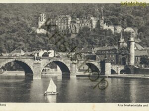 Heidelberg - Alte Neckarbrücke und Schloß [010-4536