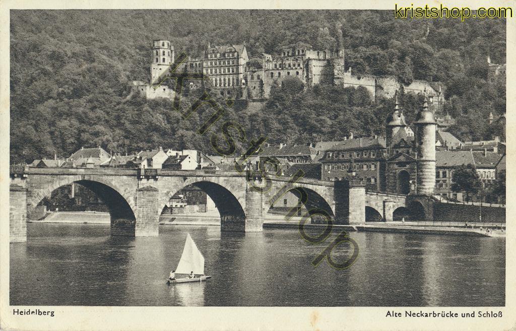 KRST010-4536_0.jpg Heidelberg - Alte Neckarbrücke und Schloß [010-4536