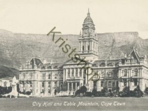 Kaapstad - Cape Town - City Hall and Table Mountain [010-6400)