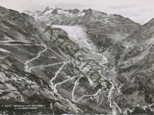 Gletsch mit Grimsel- u Furkastrasse [010-6672