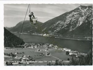 Pertisau a Achensee Karwendellift gegen Ort und See [KRST010-7109