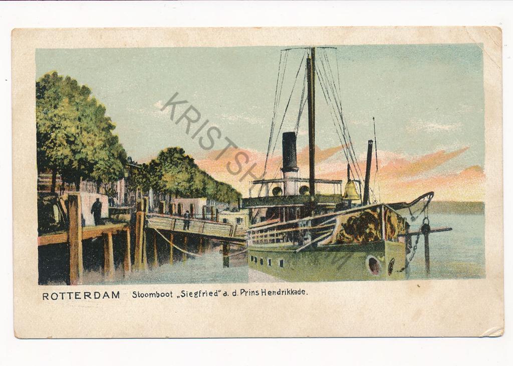 KRST003-5655_0.jpg Rotterdam - Stoomboot Siegfried a.d. Prins Hendrikkade [003-5655